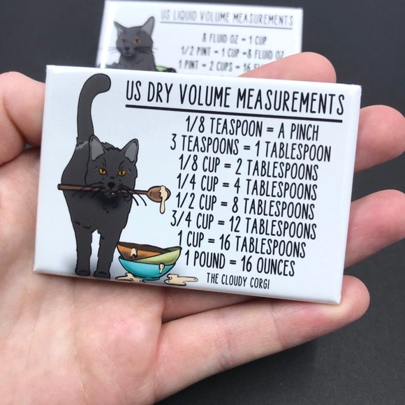 Black Cat Kitchen Baking Cooking Measuring Magnets - Picture 5 of 5